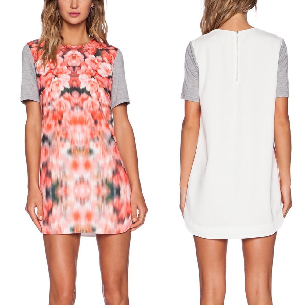 FINDERS KEEPERS STOLEN CHANCE BLURRED FLORAL DRESS SIZE MEDIUM